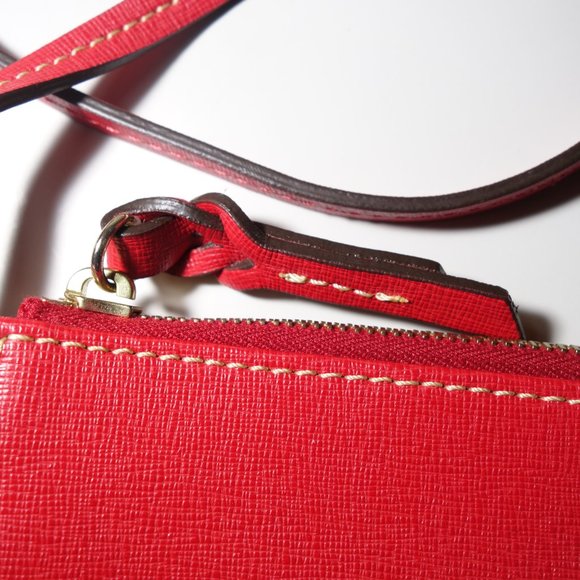 Dooney & Bourke Cherry Red Saffiano Lexi Crossbody Small Bag Purse - Picture 5 of 9